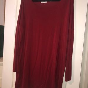 plain red t shirt dress